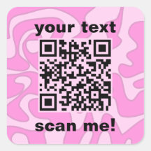 QR Code Pastell Pink Bubblegum Niedlich Moderne