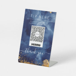 QR Code Pay or Tip Sign Craft Stand Display Sockelschild