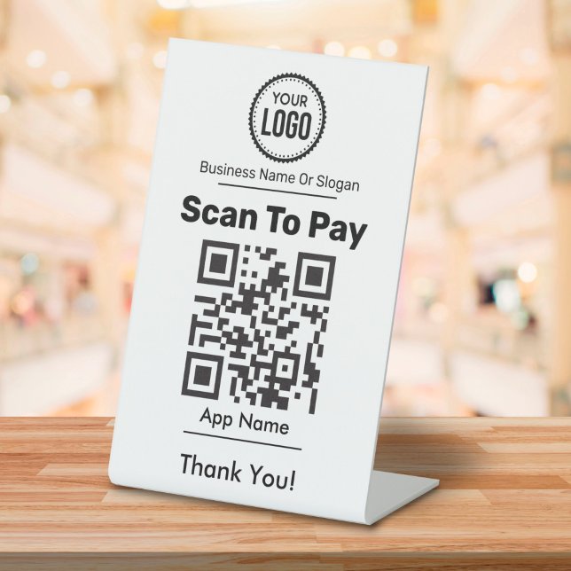 QR Code Payment By Online Digital Wallet Sockelschild (Von Creator hochgeladen)