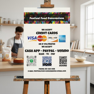 QR Code Payment Prozess gemacht Easy Poster