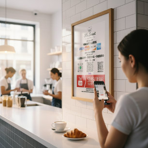 QR Code Payment Prozess gemacht Easy Poster