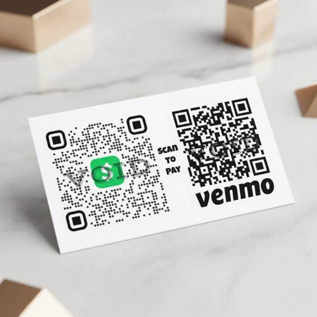 QR Code Payment Prozess leicht gemacht Visitenkarte (QR Code Payment Process Made Easy Business Card)