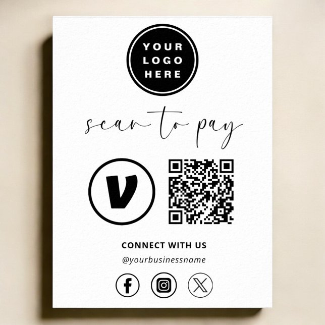 QR Code Payment - Scan to Pay Business Logo Poster (Von Creator hochgeladen)