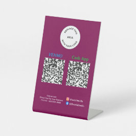 QR Code Payment - Scan to Pay Business Logo Sockelschild