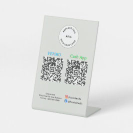 QR Code Payment - Scan to Pay Business Logo Sockelschild