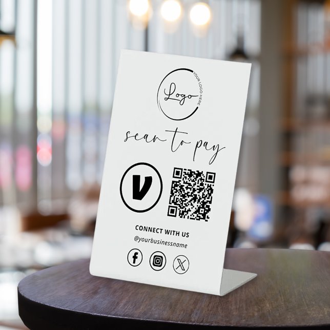 QR Code Payment - Scan to Pay Business Logo Sockelschild (Von Creator hochgeladen)