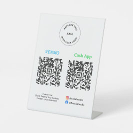 QR Code Payment - Scan to Pay Business Logo Sockelschild