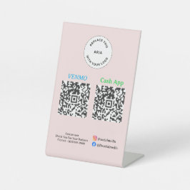 QR Code Payment - Scan to Pay Business Logo Sockelschild