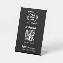 QR-Code | PayPal Scan-to-Pay-Business-Logo Sockelschild