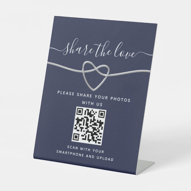 QR Code Pedestal Sign Sockelschild (Vorderseite)