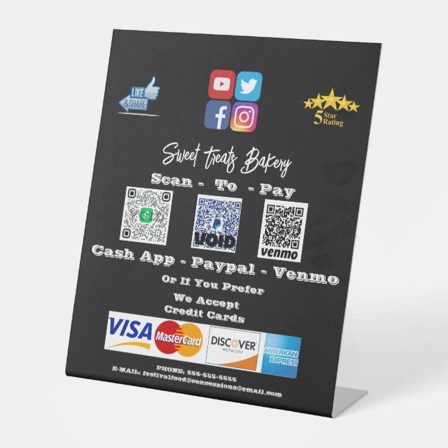 QR-Code-Pedestzeichen prüfen Sockelschild (Vorderseite)