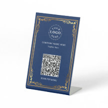 QR-Code Personalisiert Navy Blue