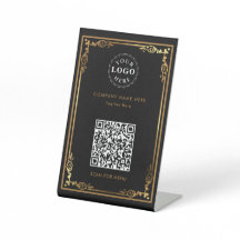 QR-Code, Personalisiertes Schild für das Pedestal