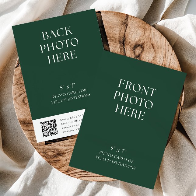 QR Code Photo Card for Vellum Wedding Invitations Einladung (Von Creator hochgeladen)