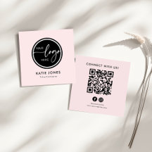 QR-Code Pink Weißes benutzerdefiniertes Logo Verbi