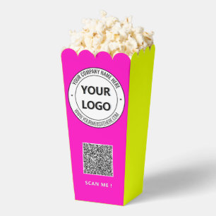 QR-Code-Popcorn-Vorlage für Firmenlogos Geschenkschachtel