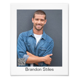 QR-Code-Porträts für Castings 8x10 Acting Prints Fotodruck