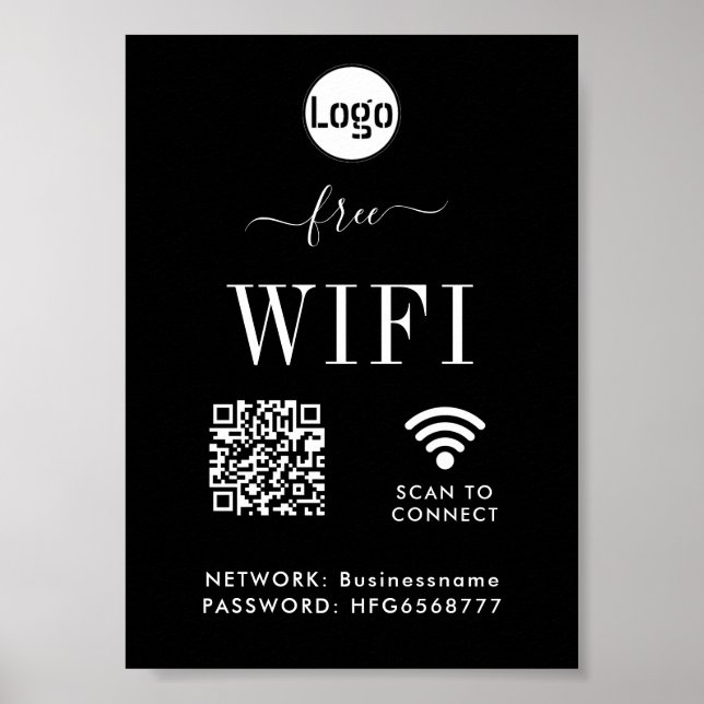 QR-Code-Poster für das WIFI-Netzwerkkennwort Poster (Vorne)