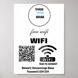 QR-Code-Poster für das WIFI-Netzwerkkennwort Poster