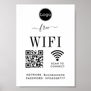QR-Code-Poster für das WIFI-Netzwerkkennwort Poster