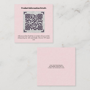 QR Code Produktverpackung Garantiedetails Coupon Begleitkarte
