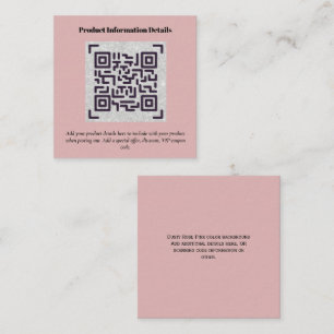QR Code Produktverpackung Garantiedetails Coupon Begleitkarte
