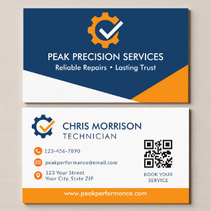 QR-Code Professionaler Service Reparatur Mechanike Visitenkarte