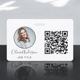 QR-Code Professionelles Foto Weiße Visitenkarte Sc Ausweis