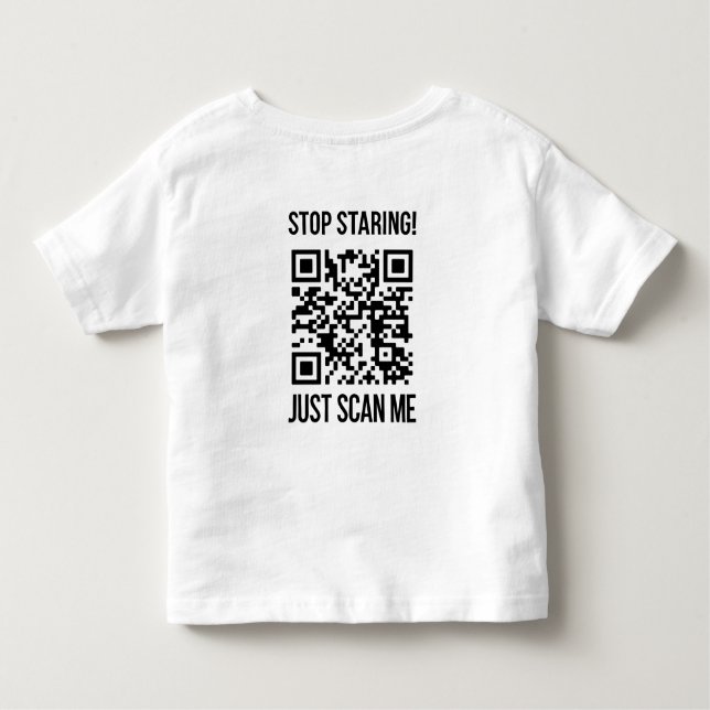 QR-Code prüfen: Erstellen Sie Ihre Zukunft Kleinkind T-shirt (Rückseite)
