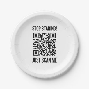 QR-Code prüfen: Wählen Sie jeden Tag Kindheit aus Pappteller