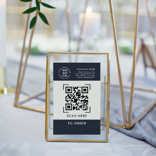 QR-Code-Prüfung auf Bestellung Kontaktlose Firme Sockelschild