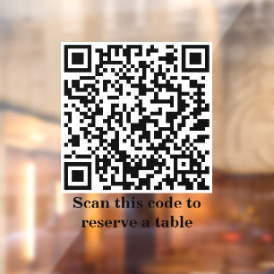 QR-Code-Prüfung auf Reserve Restaurant Bistro Fensteraufkleber