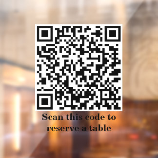 QR-Code-Prüfung auf Reserve | Restaurant Bistro | Fensteraufkleber