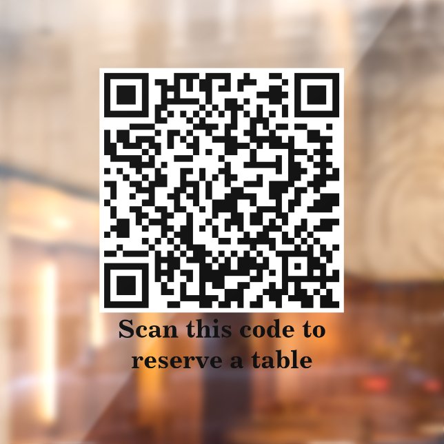 QR-Code-Prüfung auf Reserve | Restaurant Bistro | Fensteraufkleber (Blatt 2)