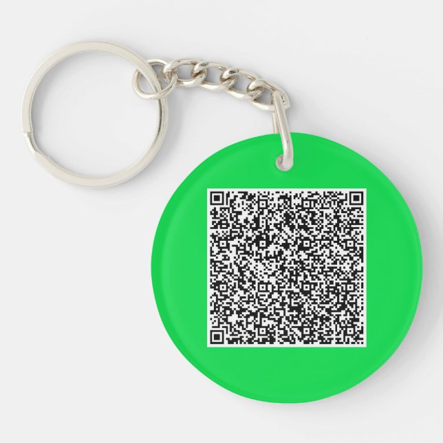 QR-Code-Prüfung Info Ihr eigenes Design-Geschenk S Schlüsselanhänger (Vorderseite)