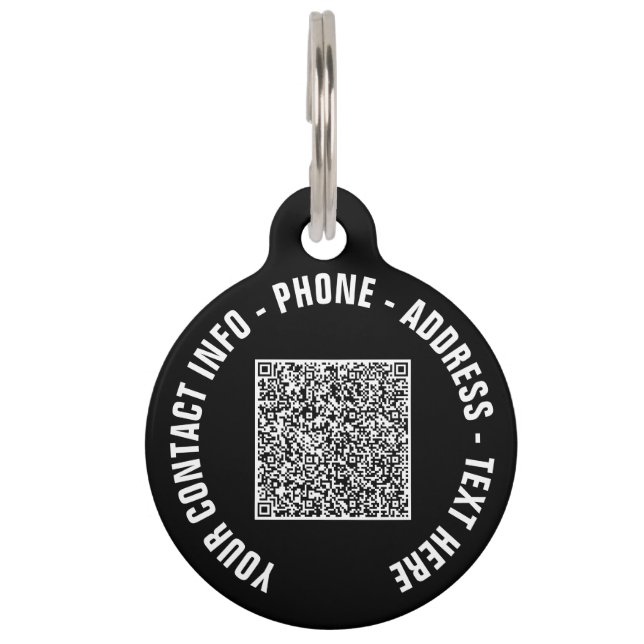 QR-Code Prüfung Info Text Name Pet-ID Markierung I Haustiermarke (Rückseite)
