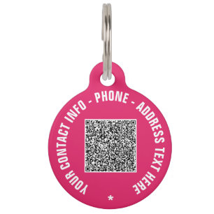 QR-Code-Prüfung Info zu den Farben des Textnamens  Haustiermarke