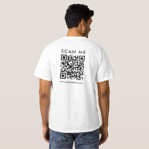 QR-Code-Prüfung Mir-Vorlage Mindest-Zurückdrucken T-Shirt