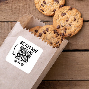 QR-Code-Prüfung Quadratischer Aufkleber