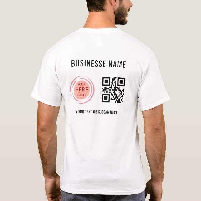 QR-Code-Prüfung und Logo für kundenspezifische Unt T-Shirt (Rückseite)