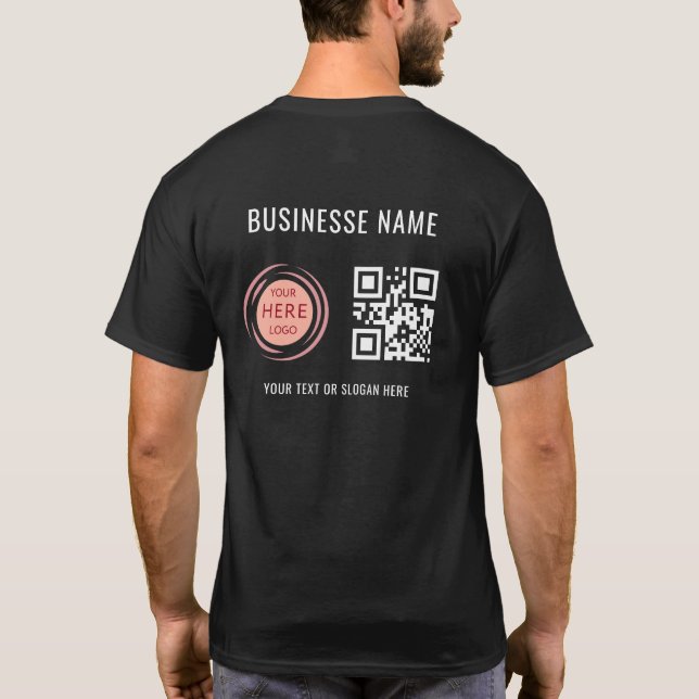 QR-Code-Prüfung und Logo für kundenspezifische Unt T-Shirt (Rückseite)