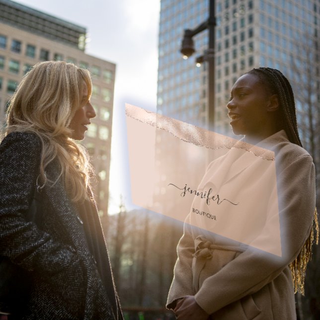 QR-Code-Pulverblush-Minimalismus für Veranstaltung Visitenkarte (Event Planner QR Code Powder Blush Minimalism Business Card)