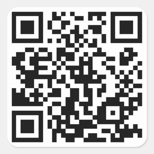 QR-Code Quadratischer Aufkleber (Vorderseite)