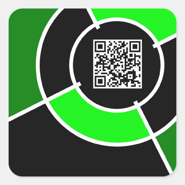 QR-Code Quadratischer Aufkleber (Vorderseite)