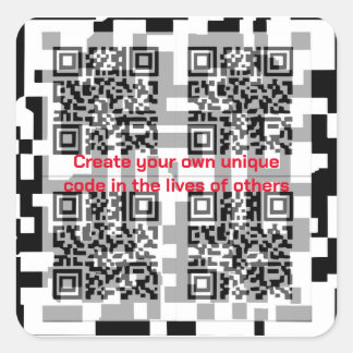 QR-Code Quadratischer Aufkleber