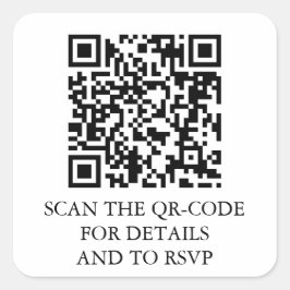 QR Code Quadratischer Aufkleber