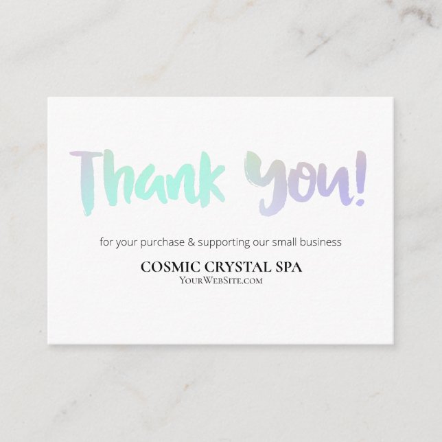 *~* QR-Code RAINBOW - DANK IHNEN LOGO AP8 Review Begleitkarte (Vorderseite)