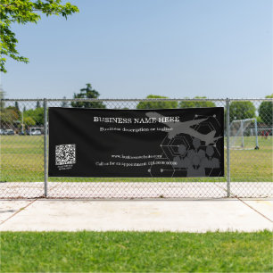 QR Code Rectangle Business Store Indoor Outdoor Ba Banner