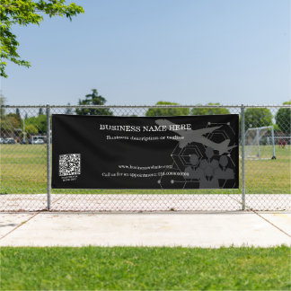 QR Code Rectangle Business Store Indoor Outdoor Ba Banner
