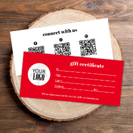 QR-Code - Red Gift Certificate für Unternehmen